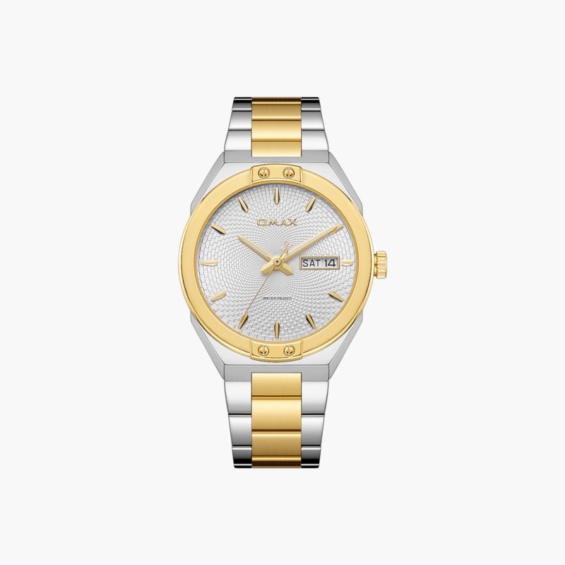 OMAX Two-Tone Stainless Steel Men's Watch - Image 1